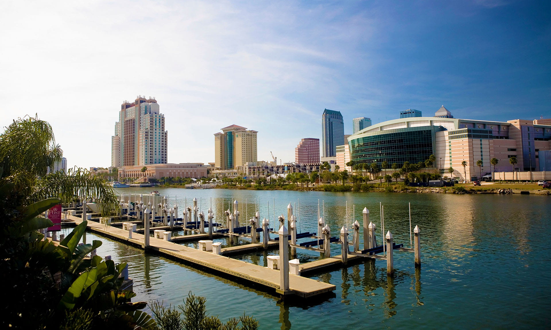Tampa port cityscape